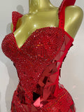 Sexy Luxury Sparkly Diamonds Mirror Sequins Mesh Transparent Long Dress Women Evening Birthday Party Nightclub Bar Stage Costume