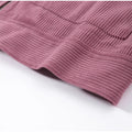 Women's Dusty Pink Corduroy Jacket Fashion Faux Leather Collar Long Sleeve Zipper Cropped Coat Lady 2026 Spring Chic Streetwear
