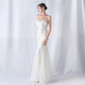 Sexy Elegant Long Wedding Party Dresses for Women 2025 Luxury Mesh Bridesmaid Evening Dresses Woman Sequin Summer Dress