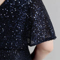 Plus Size Dress for Women Glitter Sequin Dresses Sexy Party Birthday Elegant Celebrity Floor Length Maxi Evening Dress