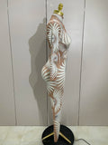 Costume Sparkly Diamond Women Sexy Mesh Jumpsuit Nightclub Bar Party Show Gogo Dancer Clothing Drag Queen Outfit