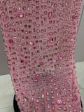 Luxury Sparkly Crystal Diamond Mesh See Through Maxi Long Dress Women Elegant Party Costume Singer Sexy Stage Performance Outfit