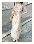 Olive Girl Romantic Qipao for Ren Faire 2026 Garden Wedding Fairycore Photoshoot Everyday Wear S-XXL XS-3XL Plus Size Romantic Cottagecore Garden Party Editorial Not Costume Qipao Cheongsam Chinese Dress Chinese Heritage Fashion Women