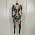 Costume Sparkly Diamond Women Sexy Mesh Jumpsuit Nightclub Bar Party Show Gogo Dancer Clothing Drag Queen Outfit