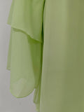 Solid Minimalist Mini Dresses For Women Round Neck Long Sleeve High Waist Elegant Dress Female Fashion New Style