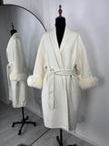 Fox Fur Woolen Coats Women's Short Coat Office Lady Removable Elegant Double-sided Wool Overcoat 2026 New Cardigan Jacket