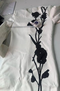 New Arrivals Autumn Heavy Flower print Slim Mini Dress Women's Long Sleeve Celebrity Party Elegant Short Dress