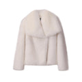 Chic Ins Blogger Brand Fashion Fake Fox Fur Jacket Coat Women 2026 Winter Luxury Design Big Collar Fur Coats Cool Girls Overcoat