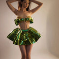 New Model Glamorous Dark Glossy Tube Top Tutu Party Skirt - Glam Super Short Birthday Princess Performance Dress for Girl Groups