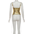 Sexy Bandage Hollow Out Women's Sling Top Slim Sleeveless Backless Pleated Female Vest 2026 Summer Beach Holiday All-match Vests