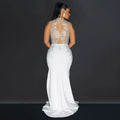 Luxury Woman Evening Party Dress Celebrities Outfits Gown Elegant Mesh Patchwork Rhinestone Birthday Dresses Clubwear