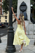 Elegant Pink Halter Jacquard Bow Long Dress Women's Corset Backless High Waist Yellow Dresses Summer Evening Party Wedding Guest