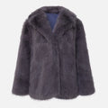 Winter Imitation Fox Fur Mid-length Coat For Women Fashion Artificial Lapel Thicken Streetwear Faux Fur Jacket Lady