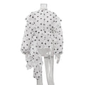 French Polka Dot Design Blouses for Women Stand Collar Long Sleeve Spliced Ruffled Vintage Shirt Female Autumn New