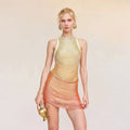 Ladies Gradient Tassel Off-Shoulder Bodycon Design Celebrity Club Party Sleeveless Sexy Mini Bandage Dress 2026