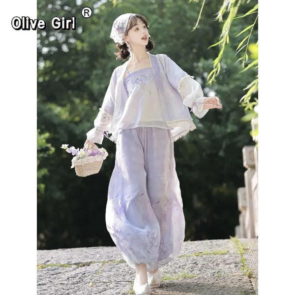 Olive Girl White Hanfu Dress 2026 S-L XS-3XL Plus Size Hanfu Chinese Dress Traditional Chinese Clothing Chinese Heritage Fashion Women