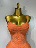 Women Sexy Backless Pink Orange Bodycon Mini Bandage Dress Simple Elegant Evening Party Luxury Birthday Nightclub Prom Dress