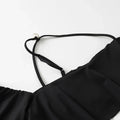 Solid Two Piece Set  for Women Halter Sleeveless Top High Waist Temperament Long Skirt Sets Female
