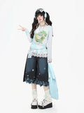 Olive Girl Blue Romantic Streetwear Fairycore 2026 Everyday Wear S-XL XS-3XL Plus Size Romantic Cottagecore Editorial Not Costume Streetwear Chinese Heritage Fashion Women