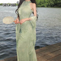 Olive Girl Purple Dramatic Qipao for Garden Wedding 2026 Fairycore Photoshoot S-L XS-3XL Plus Size Dramatic Silhouette Romantic Garden Party Editorial Not Costume Qipao Cheongsam Chinese Dress Chinese Heritage Fashion Women