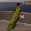 Ladies Strapless Fringe Maxi Gown Tiered Asymmetrical Sleeveless Slim Robe Summer Beach Club Cocktail 2026 New Chic Hot Vestidos