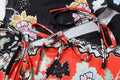 Floral Print Lace-Up Hollow Stand Collar Short Sleeve T-Shirts+Skinny Wrap Hip Crop Pants Woman Sexy Fashion Suits