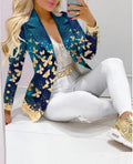Elegant INS Paisley Butterfly Blazer Suit and Pants Two 2 Piece Set  Women 2022 Autumn Winter Street Outfit Tracksuit