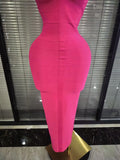 Women Sexy Sleeveless O-Neck Bodycon Long Bandage Dress Elegant Evening Party Cocktail Fashion Homecoming Outfit
