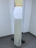 Summer Vacation Coquette High Wist Bodycon Long Skirt Boho Beach Party Tassel Maxi Skirt Women Bandage