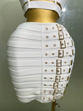 Women Sexy Bandage Tops Fashion Pencil Skirts Set Nightclub Party Celebrate Women's Set