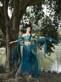 Hanfu Women's Fashion Waist Length Ru Skirt Tattered Sleeves Hanfu Dunhuang Exotic Style Han Elements Improve National Style