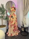 2026 New Women O-neck Sleeveless Floral Print Mermaid Maxi Dress Evening Birthday Beach Sexy Night Party Long Dresses