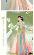 Olivegirl Embroidered Lotus Hanfu Dress Cute Tang Style Cross Dyed Elegant Lady Vintage Stage Costume Dance Hanfu Sets Cosplay
