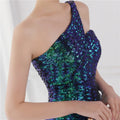 High Quality Women Design Maxi Dress Sexy One Shoulder Sequin Evening Dress Party Night Elegant Long Prom Dress Vestidos