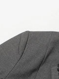 Chic Solid Spliced Lace Edge Blazers for Women Notched Collar Long Sleeve Temperament Designer Coats Female Clothes Style