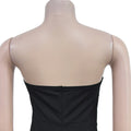 Women's Elegant Button Strapless Sleeveless Irregular Jumpsuits One Piece Metal Button Decor Overalls Outfit Night Clubwear