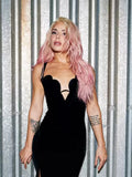 High Quality Women Sleeveless Sexy Strap Bodycon Bandage Jumpsuit Celebrate Evening Party Nightclub Red Carpet Wear