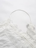 Vacation Asymmetrical Hem Tops for Women Halter Neck Sleeveless Pathwork Appliques Casual Beach Vest Female Clothes