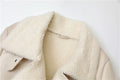 The new  women's jacket with extra thick warm and extra thick lamb feather rider jacket with artificial fur