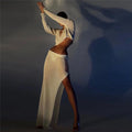 Sexy Lady Two Pieces Sets Hollow Out Crochet Knitted Suit Parti Dresses Women 2 Piece Matching Set with Midi Skirt Outfit