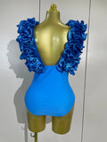 2026 Women Sexy Deep V Ruffle Bodysuit And Irregular Length Skirt Two-piece Set  Sexy Holiday Bikini Swimwear Photo Shoot Wear