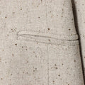 Women's Beige Tweed Blazer Jackets Fashion Lapel Long Sleeve Single Breasted Slim Coats Lady 2026 Spring Chic Office Outerwear