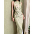 Olive Girl Green Romantic Dress for Garden Wedding 2026 Fairycore Photoshoot Everyday Wear S-XXL XS-3XL Plus Size Romantic Cottagecore Garden Party Editorial Not Costume Dress Chinese Heritage Fashion Women