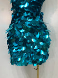 Women Sexy Halter Sequins Backless Mini Dress Luxury Birthday Evening Party Gowns Nightclub Singer Dancer Stage Outfit
