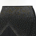 Sexy Mesh Sheer Rhinestone Two Piece Set Women Skirts Suits Crop Top and Mini Skirt Night Club Party Outfits Matching Set