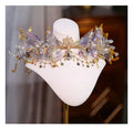 Fantasy Mermaid Princess Hair Crown Exotic Beautiful Liquid Flower Forehead Ornament Traditional Chinese Hanfu Hair Accessory