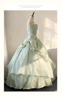 Olive Girl Green Romantic Dress for Garden Wedding 2026 Fairycore Photoshoot Everyday Wear XS-XXXL XS-3XL Plus Size Romantic Garden Party Editorial Not Costume Dress Chinese Heritage Fashion Women
