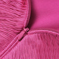 High Quality Fashion Fringe Rose Red Spaghetti Strap Long Dresses Women'S Tassel Celebrity Bandage Dress Prom Vestidos