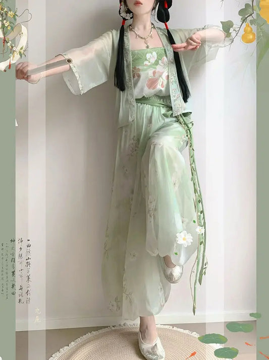 Olive Girl Green Hanfu Dress 2026 S-L XS-3XL Plus Size Hanfu Chinese Dress Traditional Chinese Clothing Chinese Heritage Fashion Women