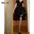 Olive Girl Red Embroidered Lolita Dress for Ren Faire 2026 Fairycore Photoshoot Everyday Wear S-XL XS-3XL Plus Size Hand Embroidered Dramatic Silhouette Romantic Editorial Not Costume Lolita Dress Chinese Heritage Fashion Women